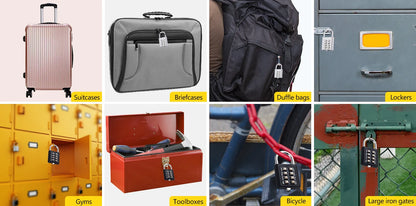 8-digit Combination Outdoor Button Waterproof Fixed Random Code Padlock Zinc Alloy Luggage Travel Smart Lock With Key Anti-theft
