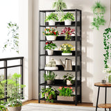 Tribesigns Bookshelf Storage Rack Standing Shelf 5 Tier Industrial Sturdy Bookshelf with Iron Pipe Frame