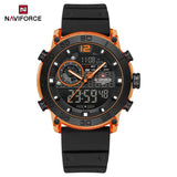 NAVIFORCE NF6104 Men's Lightweight Sports Wrist Watch Dual Display Time Night Light Watches Boy's Quartz Stopwatch