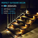 Outdoor Solar Step Lights Warm White LED Waterproof Stair Path Lighting for Garden Patio Fence Balcony Decoration Solar Power