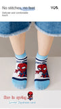5 Pairs Children Socks Spider-Man Kids Boys Short Socks Iron Man Captain America Cartoon Baby Summer Spring Mesh Socks 1-12Y