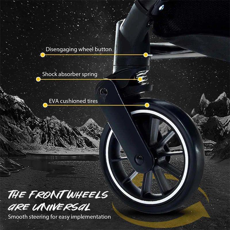 Baby Stroller Portable nighttime Baby Shock absorb children's folk Stroller Can Sit And Lie Down For Baby 0-4 Year Old