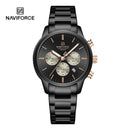 NAVIFORCE NF8076 Sports Watches for Men Stainless Strap Quartz 3ATM Waterproof Shockproof New Fashionable Clock