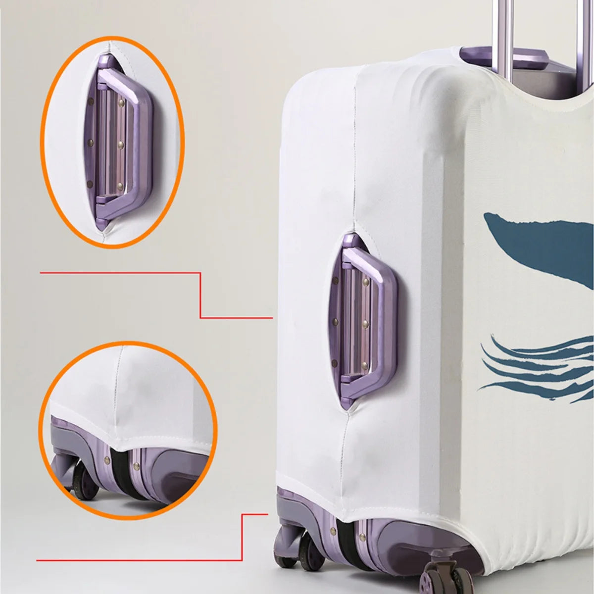 Luggage Protective Cover With Cartoon Print