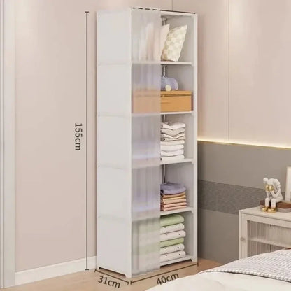 Multipurpose Cabinet Foldable Dustproof Wardrobe Simple Modular Curtain Wardrobe Bedroom Furniture Multifunctional Furniture