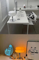 Macaron Glass Table Lamp Trichromatic Dimming Living Room Atmosphere Lamps Eye Protection Night Light Girl Bedroom Bedside Decor