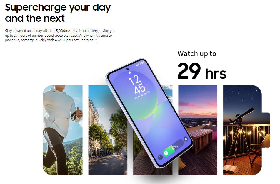 Samsung galaxy a36 5g - 8gb + 128gb 50mp camera 6.7" screen eu version samsung wallet slim glass back 5000mah battery IP67