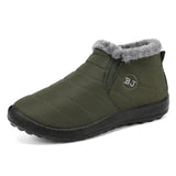 Zapatos de algodón, nuevas botas de nieve de invierno para parejas con botas de algodón grueso y afelpado, zapatos para caminar de PU cálidos e informales. 