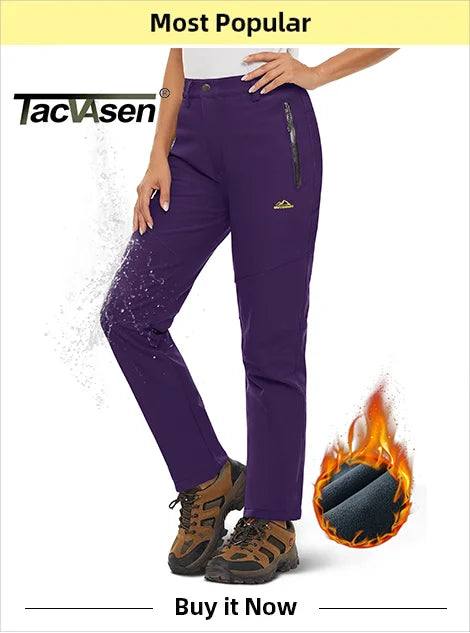 TACVASEN Chaqueta de esquí y snowboard de invierno para mujer, forro polar térmico, impermeable, informal, para trabajo, lluvia, cortavientos, parka