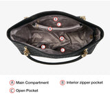 FOXER Genuine Leather Lady's Handbag Elegant Luxury Design Women Shoulder Bag Large Capacity Tote Bag Best Gift for Mom, Wife
