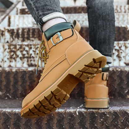 Latest 2023 Waterproof Men Leather Boots Steel Toe Cap Safety Work Shoes Anti Smashing Indestructible Construction Welding Boots