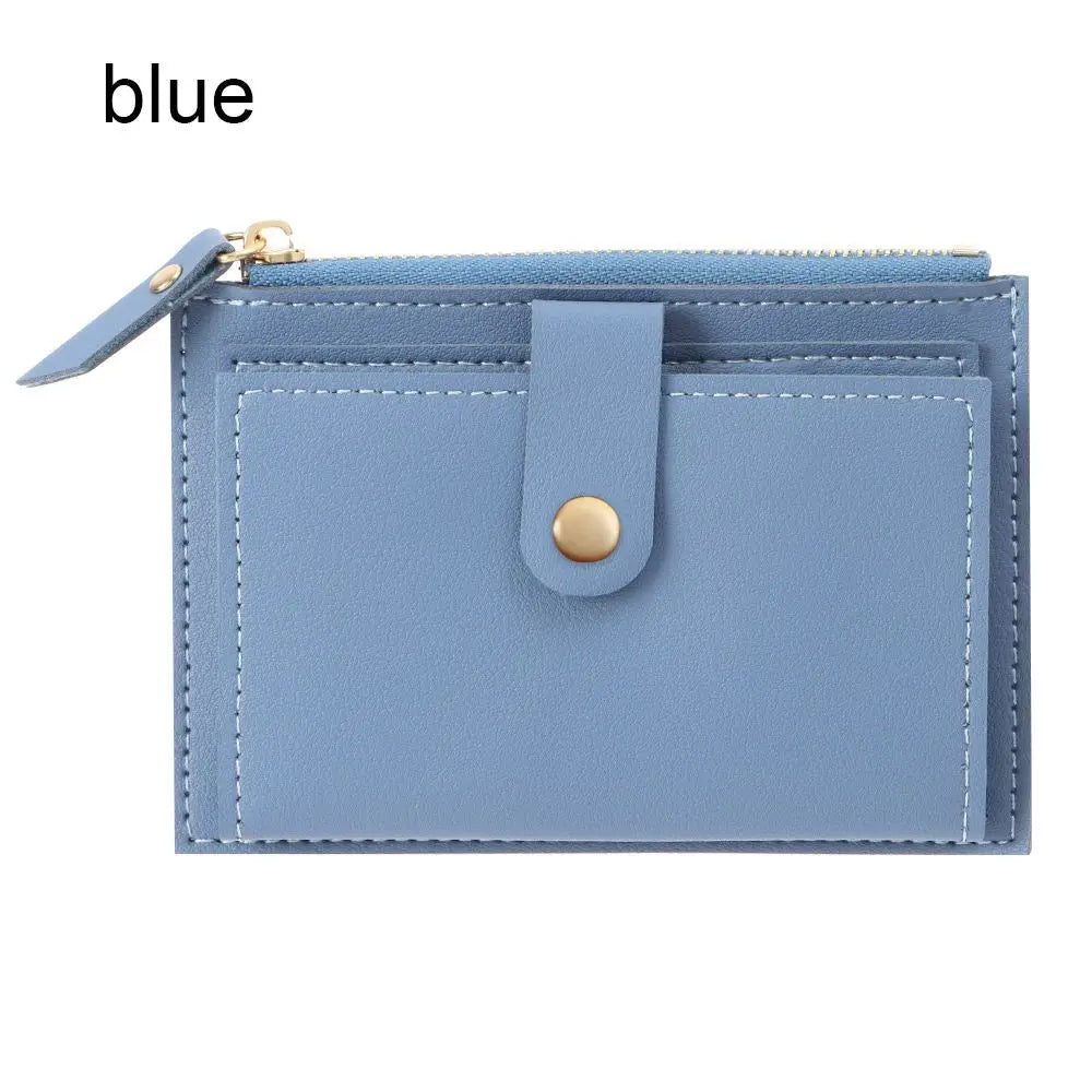 Cute Fashion PU Leather Mini Coin Purse Women Solid Color Credit Card Holder Bags Small Wallet Money Bag Purse Card Holder
