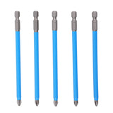 5Pcs PH2 Extra Long 127mm Magnetic Non-slip Screwdriver Bit Set 1/4 Hex Shank