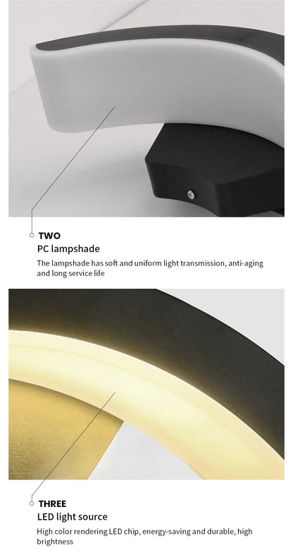 Waterproof IP66 Outdoor Wall Light 10W LED Wall Lamp Sconce Balcony Garden Decoration Lighting Lamp AC110V 220V