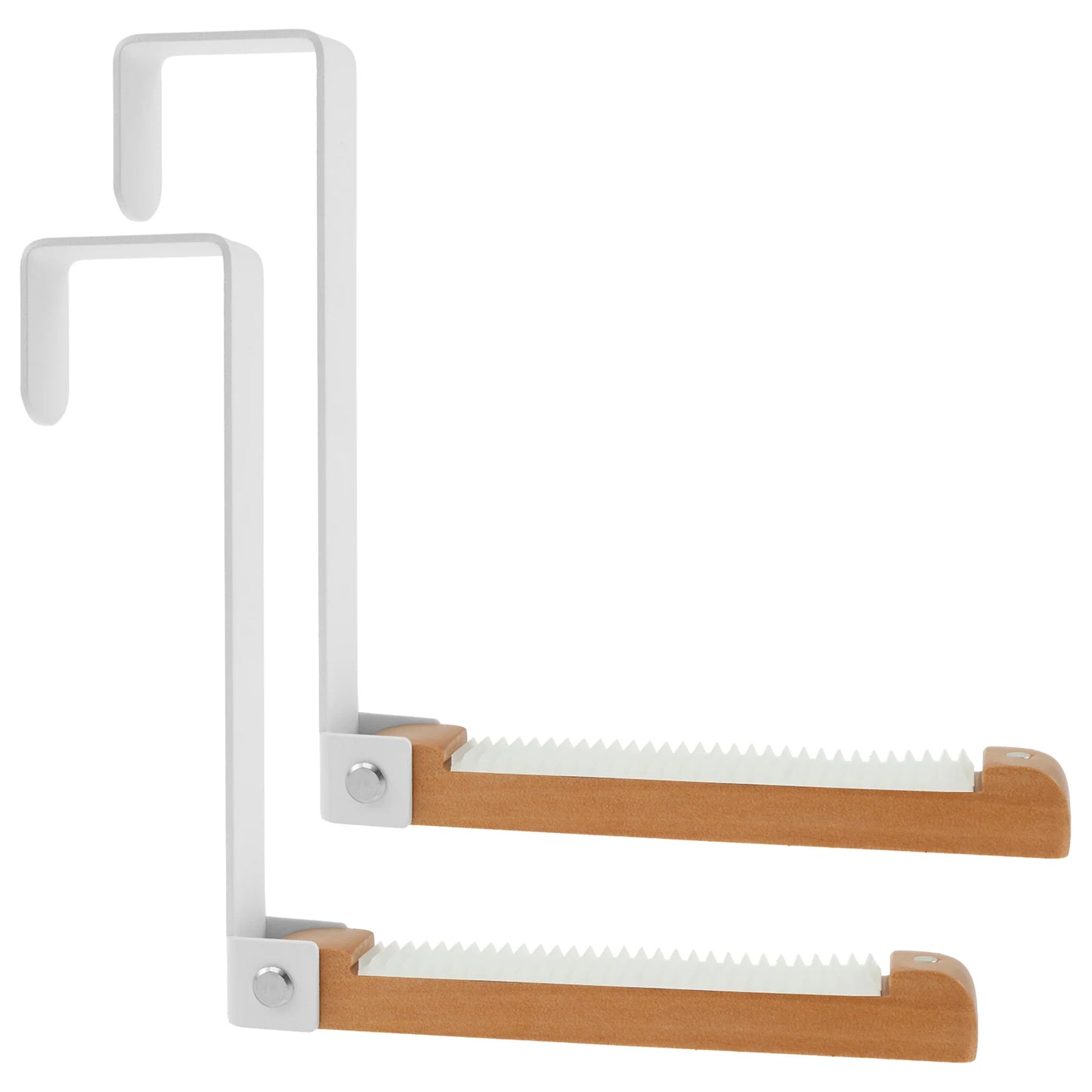 Tendedero plegable para puerta, 2 unidades, portátil, para colgar en la parte trasera de la puerta, para colgar toallas y abrigos, ideal para armario o lavandería.