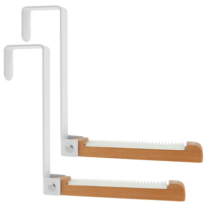 Tendedero plegable para puerta, 2 unidades, portátil, para colgar en la parte trasera de la puerta, para colgar toallas y abrigos, ideal para armario o lavandería.