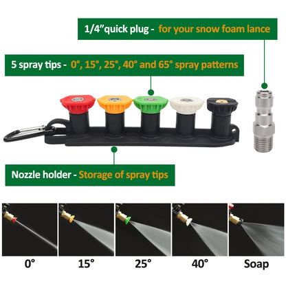 Pistola de agua para hidrolavadora para limpieza de automóviles Conector de manguera para Karcher Nilfisk Parkside Bocsh Boquillas de conexión rápida