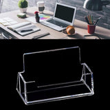 Clear Business Card Holder Organizer Office Desk Display Stand Memo Counter Accessories Tabletop Business Card Holder Storage