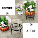 Wrought Iron Potted Stander Flower Pot Rack Stand Basion Display Shelf Garden Plant flower Holder Balcon Round Decor Ra