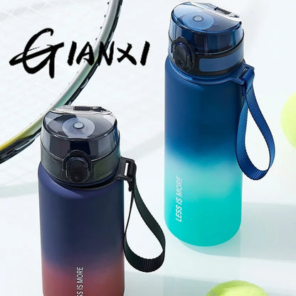 Large Capacity Sports Water Bottle Leak proof Gradient Color Plastic Cup Drinking Outdoor Travel Portable Gym Fitness Jugs