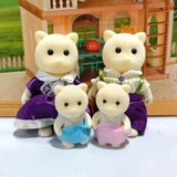 Dollhouse Miniatures Pretend Play for Girl, Easter Bunny, Family Forest Animals, Rabbit, Bear, Reindeer, Accessories Gift, 1:12 Scale 