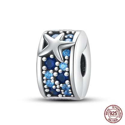Ocean Series - Original Genuine 925 Sterling Silver Turtle Crab Mermaid Charm Beads Suitable for 3mm Bracelet DIY Making Pendant