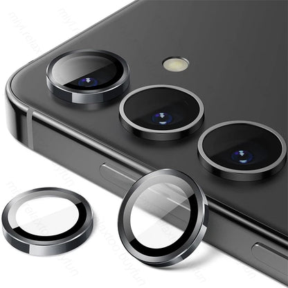 Matel Ring+Tempered Glass Moblie Phone Camera Lens Film For Samsung Galaxy A55 A35 A25 A15 5G Sumsung Samung A 55 35 25 15 2024