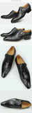 Nice Men Black Brown Leather Oxford Brogue Dress Shoes Office Men's Leather Men's Pair with Suit Jeans Side Lace Up Buckle Stylish