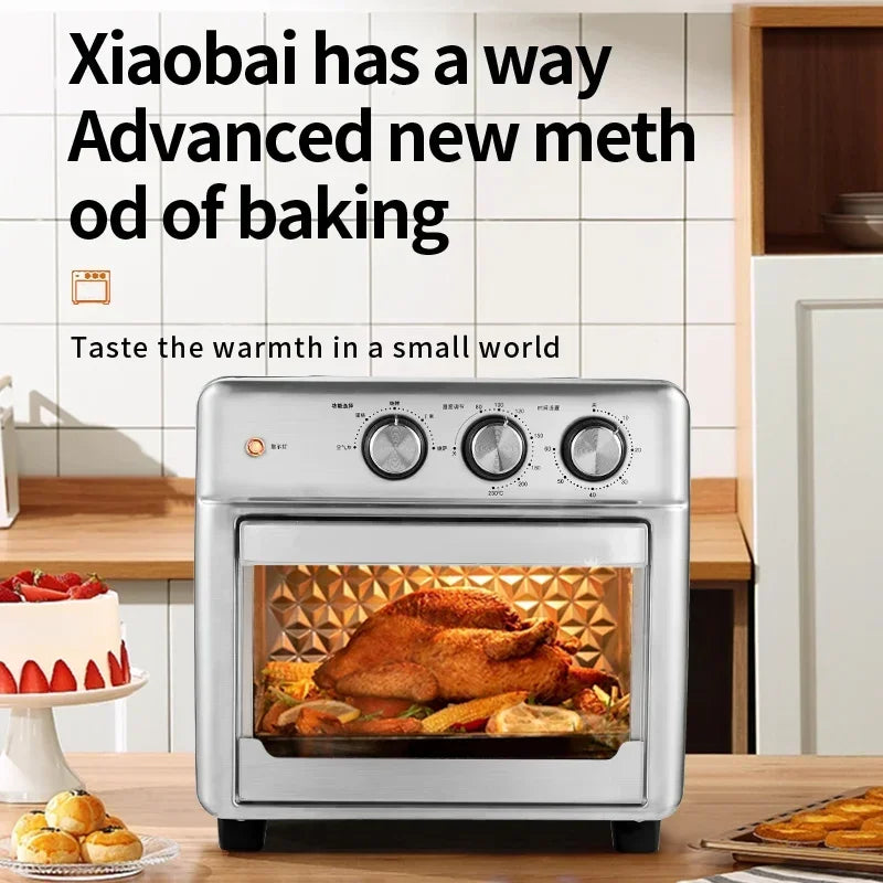 Smart Air Fryer Oven, 26L/13L Large Capacity Electric Air Fryer, Visible Window, Household Kitchen Deep Fryer without Oil, EU 220V