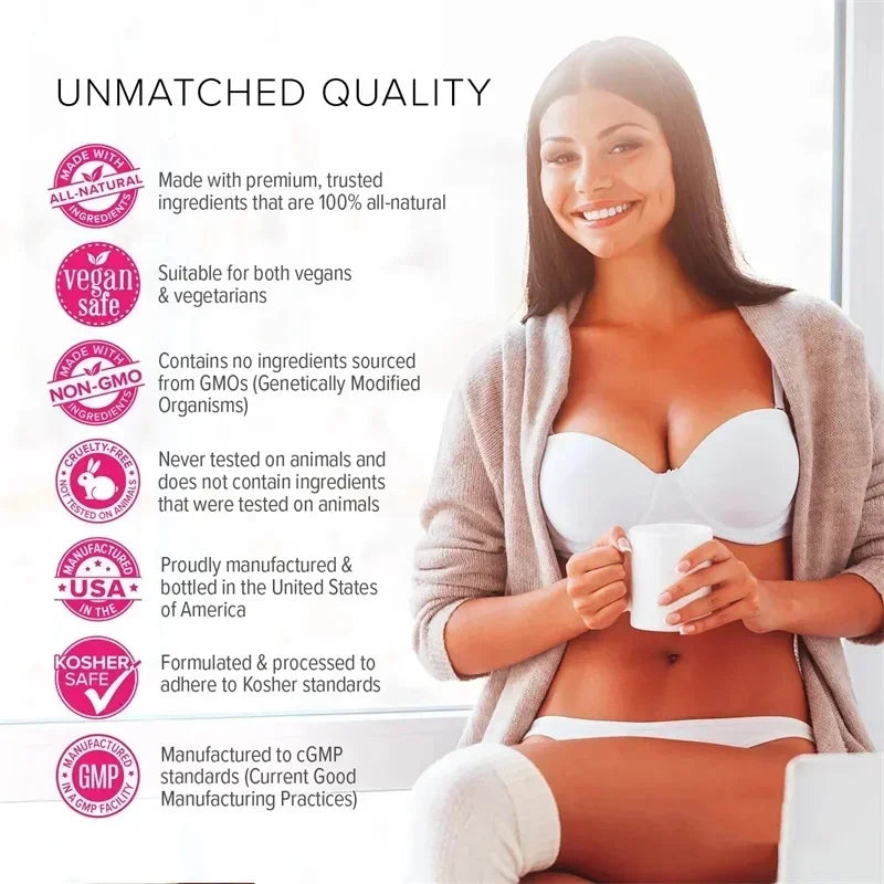 BUSTMAXXk Suplemento de aumento de senos de potencia clínica, parche de estrógeno, 0% añadido, seguro y sin efectos secundarios
