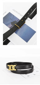 1Pcs Women's Retro Belt Alloy Buckle Fashion Belt Casual Jeans Belt High End Long Skirt Pants Belt