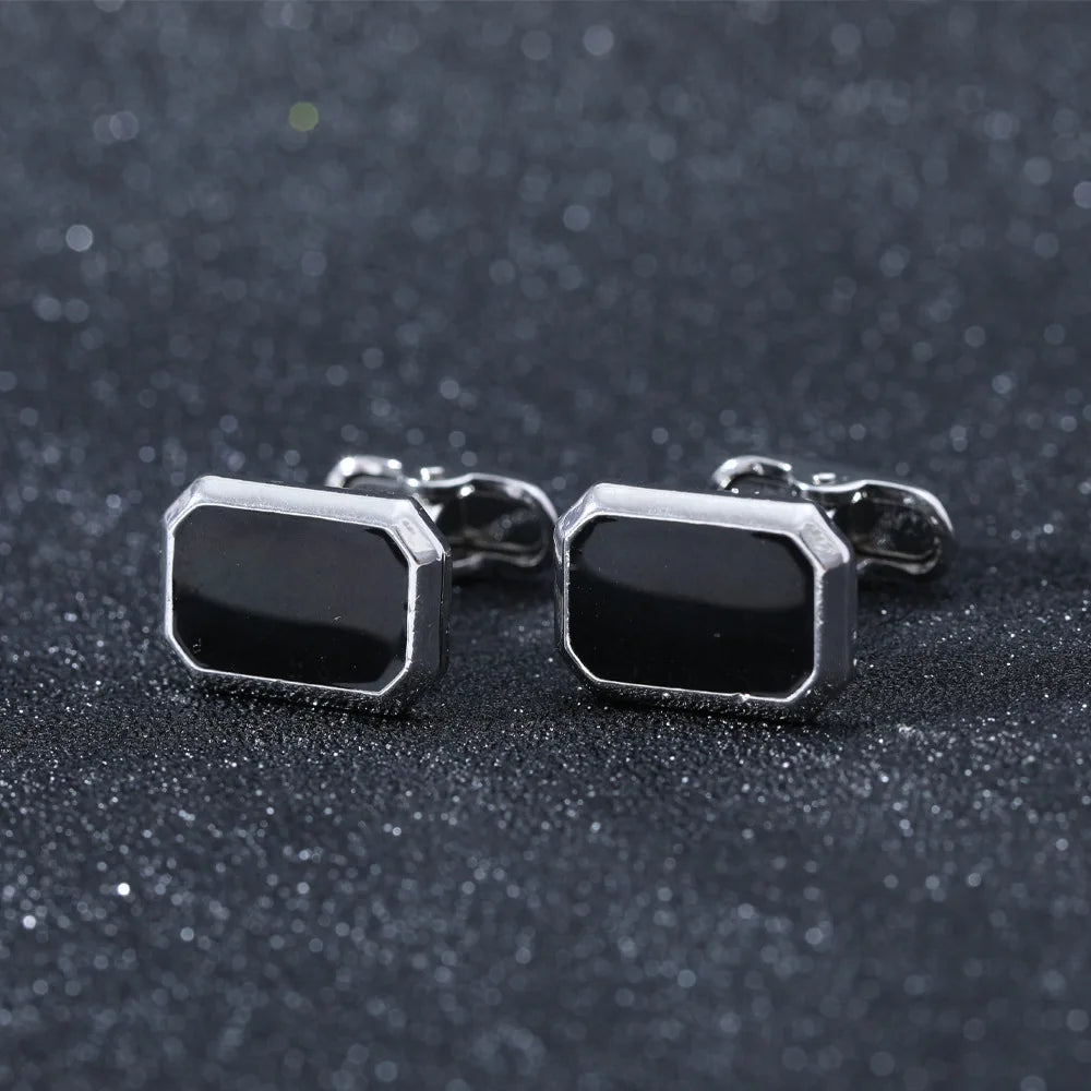 1Pair French Square Cufflinks Fashion Men's Business Banquet Suit Shirt Cuffs Buttons Luxury Wedding Cuff Links Gifts 2024 Trend