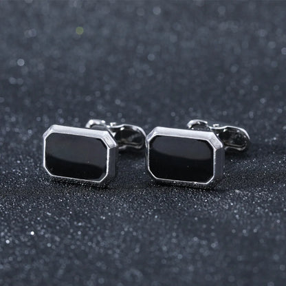 1Pair French Square Cufflinks Fashion Men's Business Banquet Suit Shirt Cuffs Buttons Luxury Wedding Cuff Links Gifts 2024 Trend