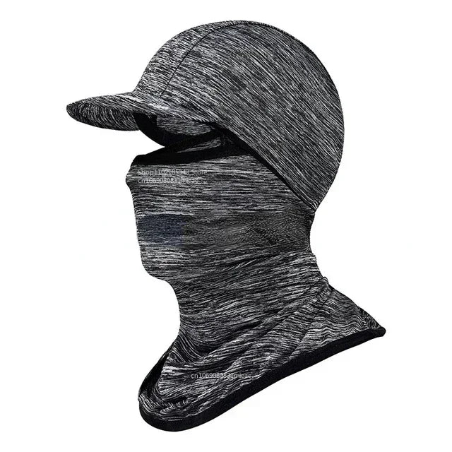 Gorro con capucha y protector solar para la cara, protección UV, de seda fría, para hombres y mujeres, ciclismo, escalada, correr, protector solar, capota de montar