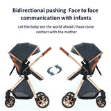 Baby Stroller 3‑in‑1 Travel System Pushchair Lightweight Pram from Birth All‑Terrain Baby Buggy Compact Fold Stroller Summer