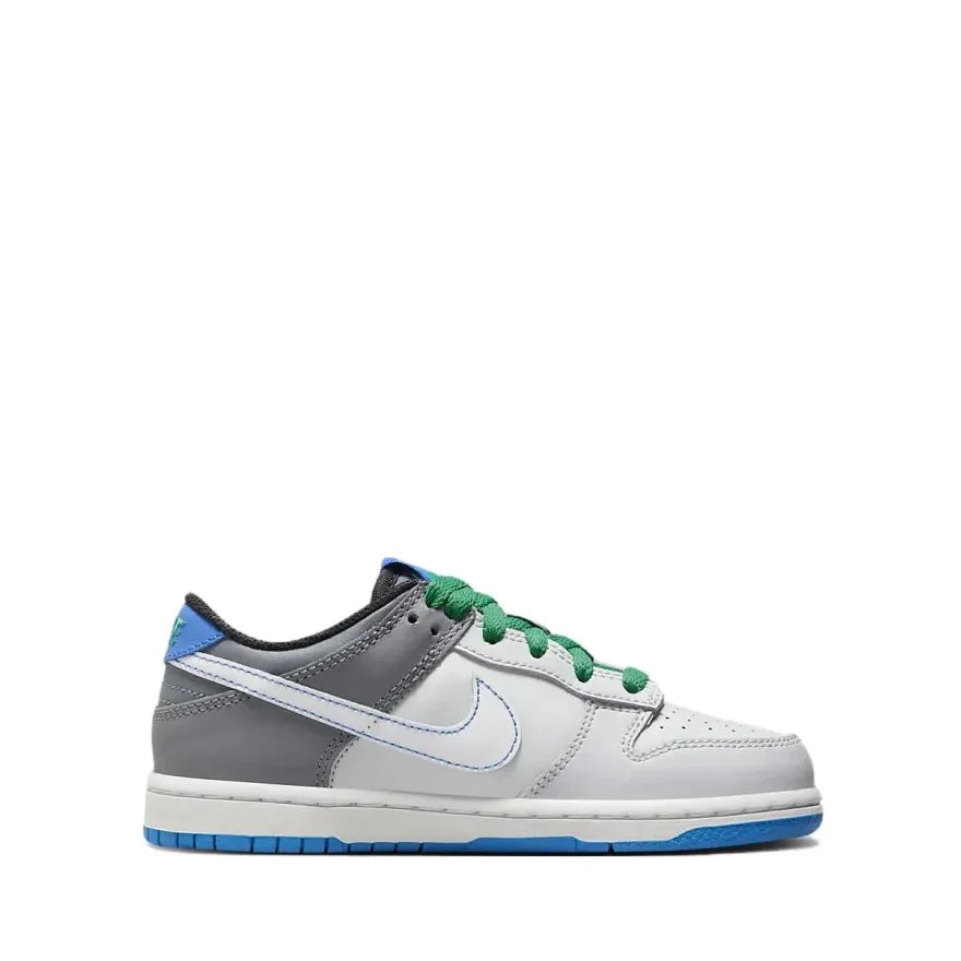 Nike Dunk Low Anti Kick Shock Absorption Low Top Kids Boardshorts Cinza Azul Meados Pequenos Crianças