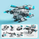 6IN1 Building Blocks City Fire Car Police Truck Engineering Crane Tank Helicopter Bricks Set Toys for Children Kids