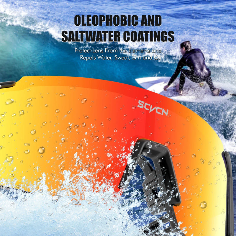 SCVCN Fashion Sunglasses for Men Sport Cycling Glasses Bike Bicycle Hiking Camping Golf UV400 Protection Glasses Women Baseball