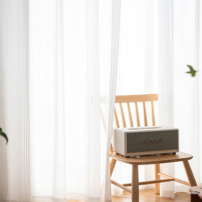 Vertical Louvered Chiffon Transparent Curtains High-quality Sun Shading White Chiffon Suitable for Living Rooms and Bedroom 1PC