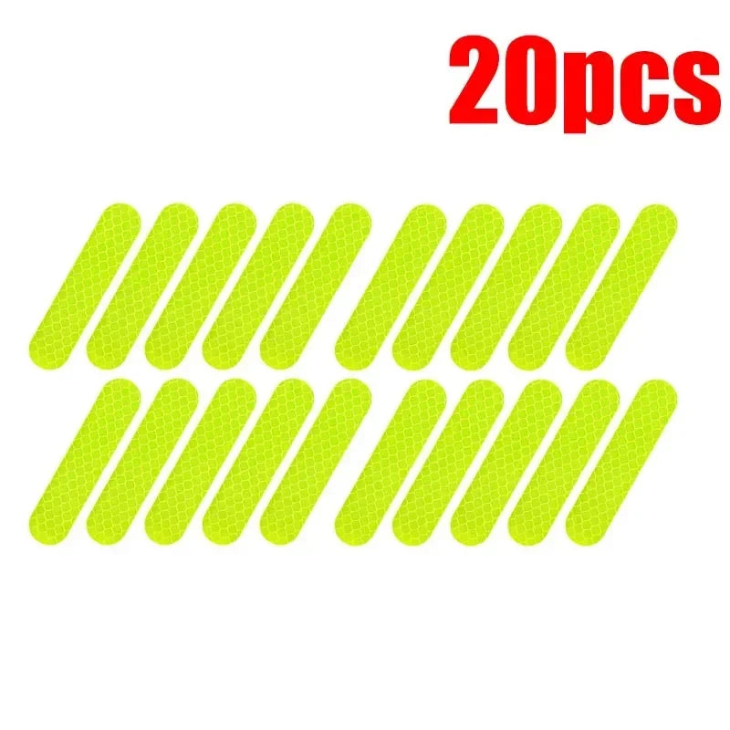 10-100Pcs Motorcycle Helmet Warning Reflective Stickers Night Safety Driving Decorative Strips Sticker Bicycle Moto Car Decals