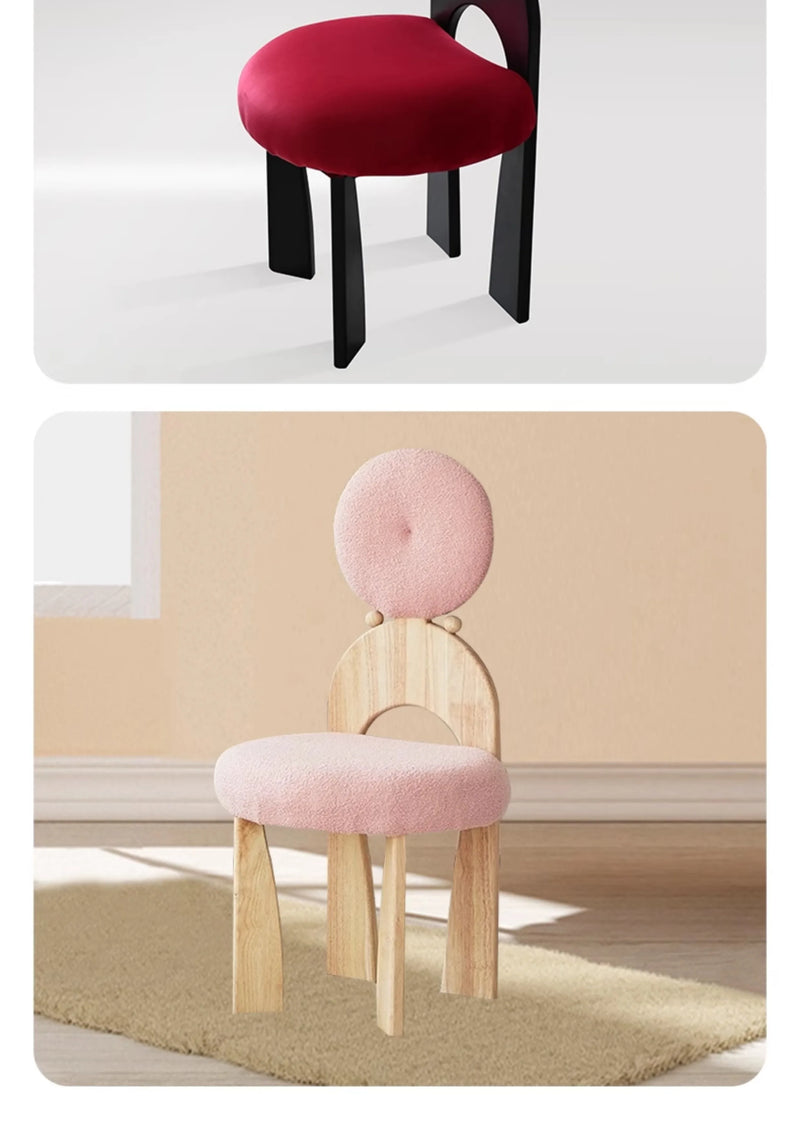 Nordic Bedroom Makeup Chair Modern Dresser Accent Wooden Dining Chair Luxury Relax Minimalist Design Home Furniture Cadeira LLMC