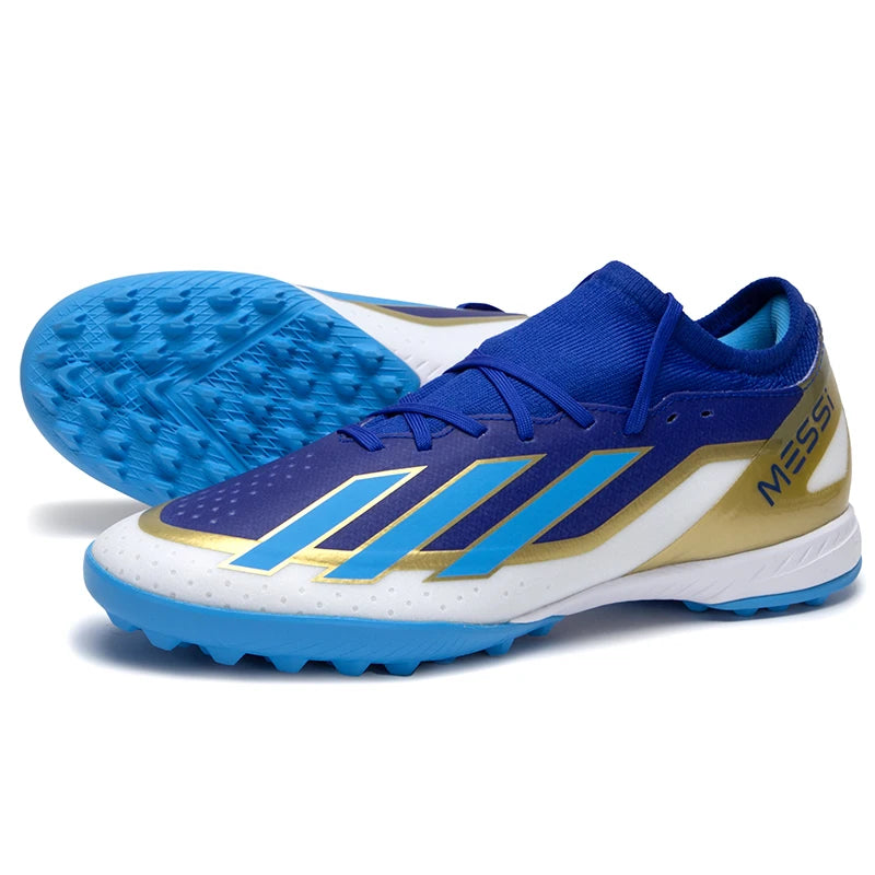 Adidas Men's shoes 2024 new X mid-range TF broken nail Messi match color Breathable training game football shoes ID0718