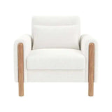 Modern armchair with thick cushions and a soft seat, suitable for reclining in the living room, office, or bedroom.
