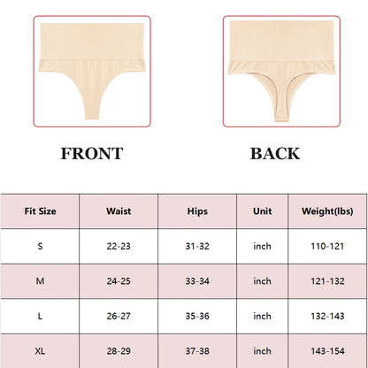 FINETOO Bragas de tanga con realce de glúteos y cintura alta para mujer, lencería moldeadora de abdomen sexy, ropa moldeadora adelgazante femenina