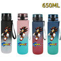 650ML Sonic Hedgehog Sport Water Bottle Large Capacity Cartoon Portable Plastic Water Bottle Drinking Cup Student Birthday Gifts