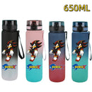 650ML Sonic Hedgehog Sport Water Bottle Large Capacity Cartoon Portable Plastic Water Bottle Drinking Cup Student Birthday Gifts