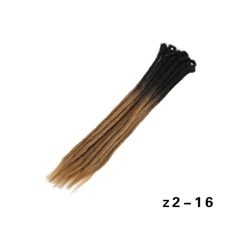 20 Polegada sintético 100% artesanal dreadlock extensões de cabelo fino crochê trançado cabelo backcombed dreads reggae estilo cabelo hippie