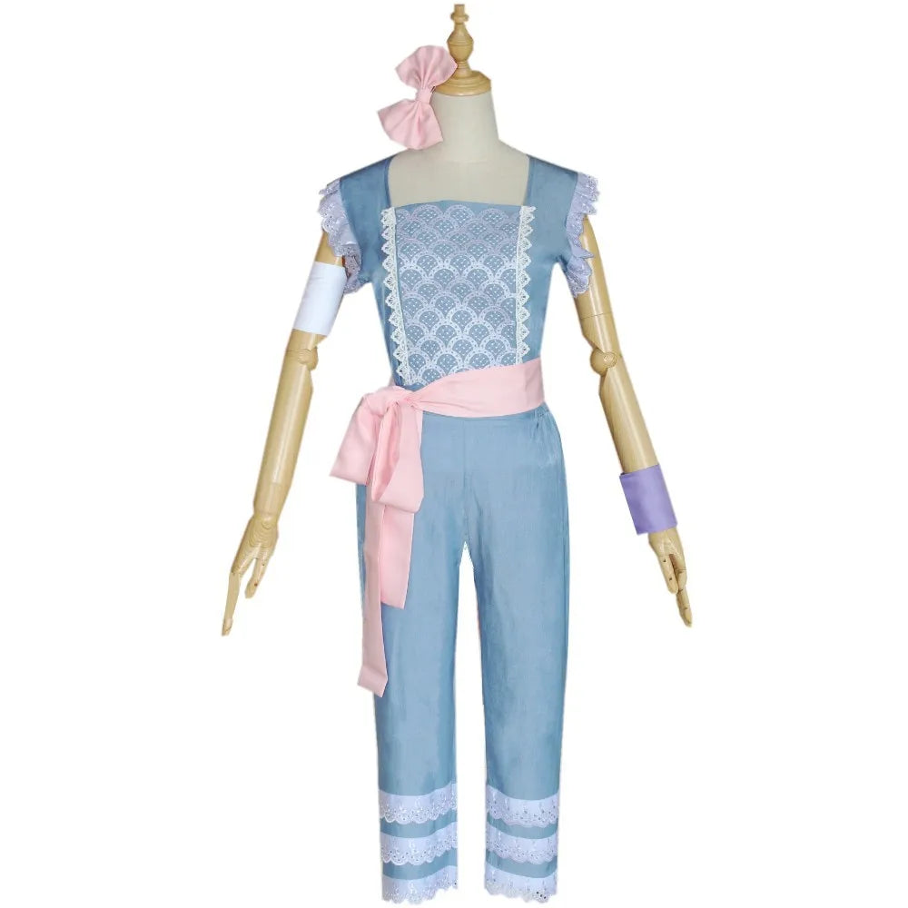 ToyStory 4  Dis-ney Little Bo Peep Cosplay Clothes Cloak Suit Anime Bo Peep Cosplay Costumes for Women Halloween Party Costumes