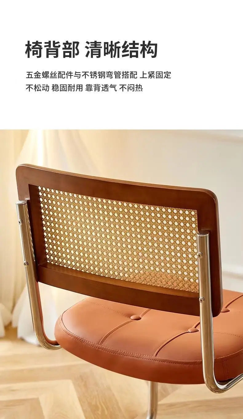 Mid-Century Modern Dining Chairs with Metal Frame, Multiple Styles Leisure chair for Kitchen, Living Room, Office , Muebles