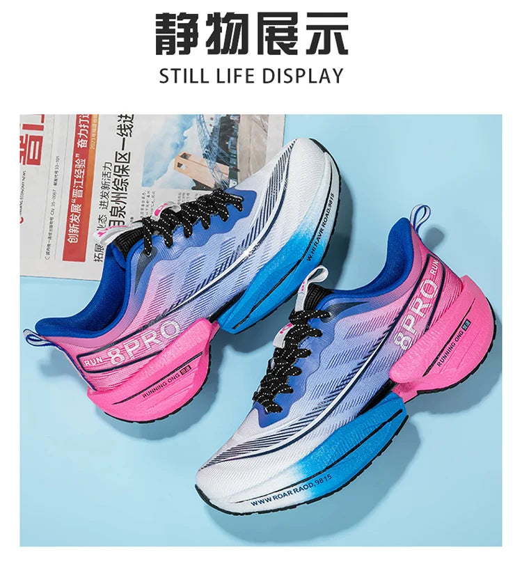 Marathon Air Cushion Men Sports Running Shoes Breathable Lightweight Women's Comfortable Athletic Nonskid Carbon Plate Sneakers